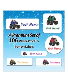 Ajooba Value Pack With Personalized Waterproof & Iron On Labels 0068 - Pack Of 106