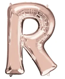 Anagram Letter R Rose Gold Foil Balloon - 40 Inches