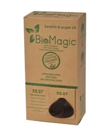 BIOMAGIC Hair Color Cream With Keratin & Argan Oil 55/07 Intense Choc Brown - 60mL