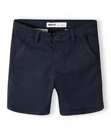 Minoti Dyed Solid Chino Shorts - Dark Blue