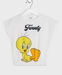 Looney Tunes Tweety Fashion T-Shirt - White