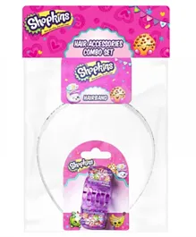 Shopkins Hair Claws and  Hair Band Combo - White and Lavender