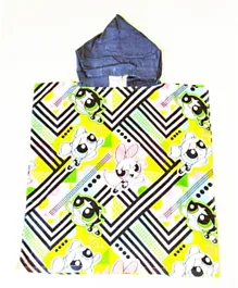 Warner Bros Cartoon Network PPG Printed Beach Poncho for Girls - Multicolor