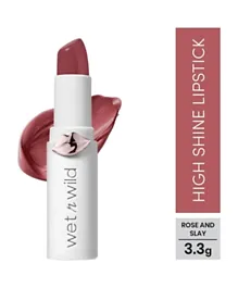 Wet N Wild Mega Last High Shine Lipstick Rose and Slay - 3.3g