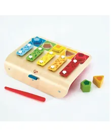 Hape Wooden Shape Sorter Xylophone - Multicolour
