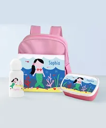 Essmak Sweet Siren Black Hair Personalized Backpack Set for Kids  - Set of 3