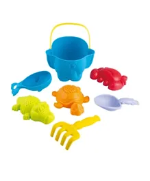 Playgo Plastic - Animal Beach Bucket Set - 7 Pieces