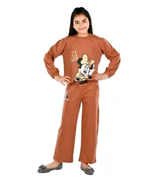 Minnie Mouse Sweatshirt With Pants/Co-ord Set - Brown