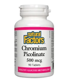 ناتشورال فاكتورز كروميوم بيكولينات 500 ميكروغرام - 90 قرص