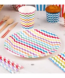 Carnival Multicoloured Waves Plates - Pack of 8
