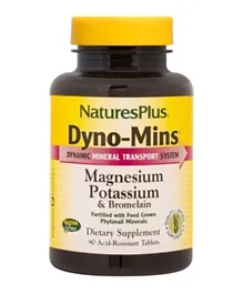 Natures Plus Dyno-Mins Magnesium Potassium And Bromelain - 90 capsules