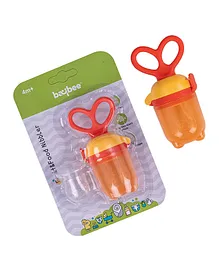 Baybee Silicone Fruit Feeder With Nibbler Pacifier & Handle - Orange
