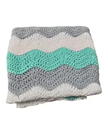 Pikkaboo Cuddles and Snuggles Breathable Crochet Baby Blanket - Multicolor