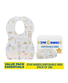 Star Babies Disposable Bibs - 300 Pieces