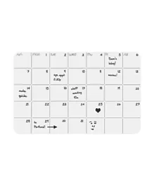 Three By Three Up Date Silicone Dry Erase Monthly Planner White