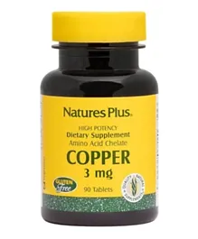 NATURES PLUS Copper 3 Mg Biotron Amino Acid Chelate Tablets - 90 Pieces