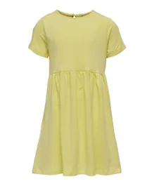 Only Kids Flared Basic Dress - Lemon Meringue