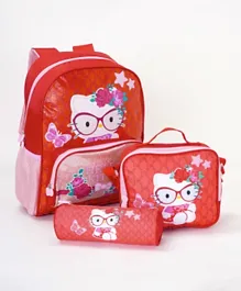 Hello Kitty Classic Backpack + Lunch Bag + Pencil Case Set - 16 Inches