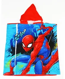 Marvel Spiderman Printed Beach Poncho for Boys - Multicolor