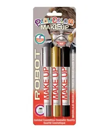 Playcolor Thematic Pocket Robot Make Up Stick - Pack of 3