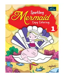 Sparkling Mermaid Copy Coloring 1 - English