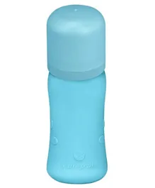 Green Sprouts Baby Bottle made from Glass with Silicone Cover Aqua - 210 ml