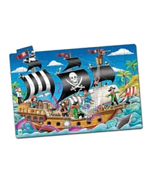 The Learning Journey Puzzle Doubles Glow-in-The-Dark! Pirate Ship- 100 Pieces