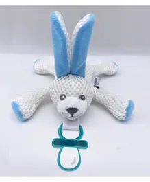Babyworks Pacifier Holder Breathable Toy Billy Bunny - Blue & White