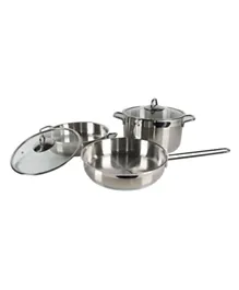 Serenk Modernist Stainless Steel Pots and Pans Set - 5 Pieces