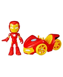 Marvel Spidey and His Amazing Friends Iron Man Action Figure and Racer Vehicle
