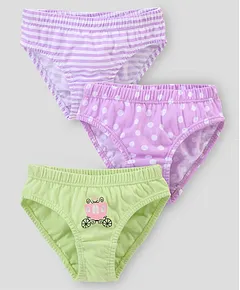 Buy Babyhug 100% Cotton Panties Star Fish Print Pack of 5 Pink for