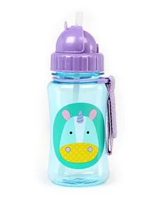 SKIP HOP Zoo Straw Bottle 350 ml Water Bottle - School Sipper