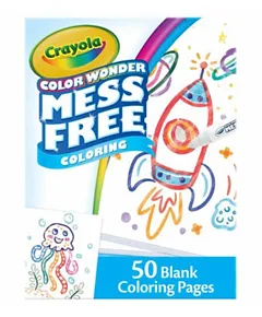 Crayola Color Wonder Blank Coloring Pages 30/Pkg -10x8.5