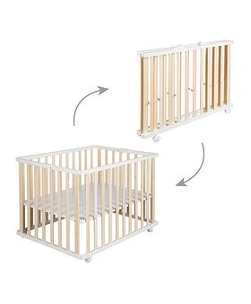 Round sales wooden playpen