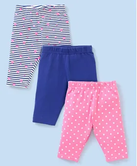Buy Babyoye Full Length Polka Dot Print Leggings Pink for Girls