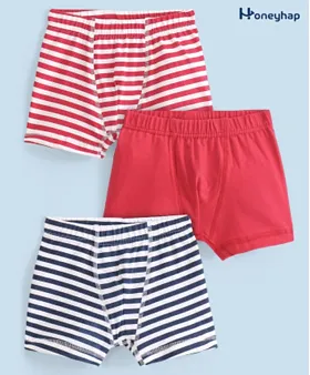 Buy Babyhug Cotton Knit Boxers Boat & Stars Print Pack of 3 Maroon Navy  Blue & Yellow for Boys (12-18Months) Online in UAE, Shop at  -  13239438
