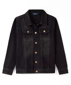 Black denim store jacket for boys