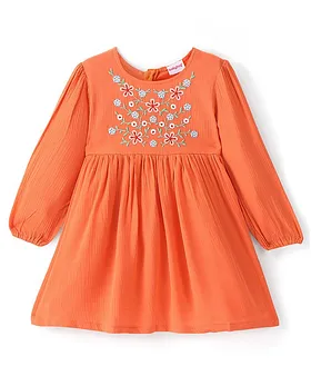 Girls deals orange dress