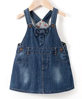 Printed denim frocks hotsell