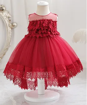 Frocks Dresses 12 18 Months Red Party Wear Online Buy Baby