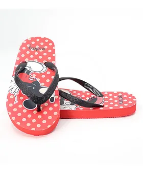 girls red flip flops
