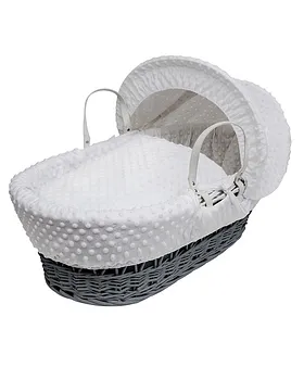 kinder valley white waffle on grey wicker pod