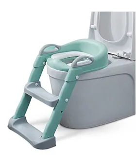  Potty Training Toilet Seat with Step Stool Ladder for Boys and  Girls Baby Toddler Kid Children Toilet Training Seat Chair with Handles  Padded Seat Non-Slip Wide Step(Gray) : Baby