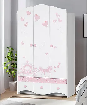 Wardrobes Closet Almirah Wooden White Kids Furniture Online