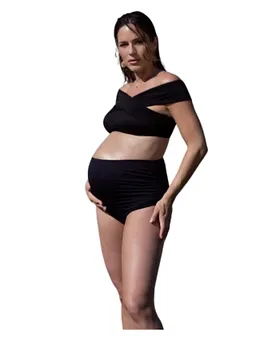 GINKANA Maternity High Waist Board Shorts Swim Cover-up Shorts with Panty  for Pregnant Women Soft Swimming Shorts Bikini Swim Bottom,Dark Blue,XL  price in UAE,  UAE