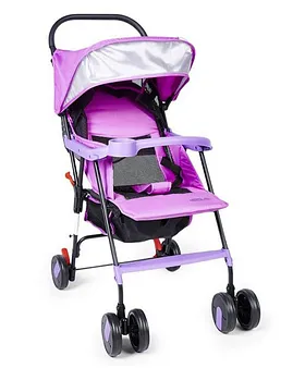 pink and purple strollers