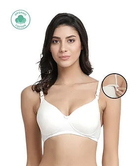 Buy Inner Sense Organic Antimicrobial Soft Cup feeding Bra - Nude