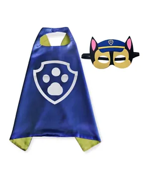 Highland Paw Patrol Chase Cape and Mask Halloween Costume Accessory - Blue