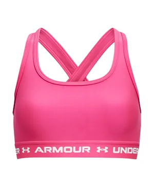 Under Armour Crossback Mid Solid Bralette - Electro Pink