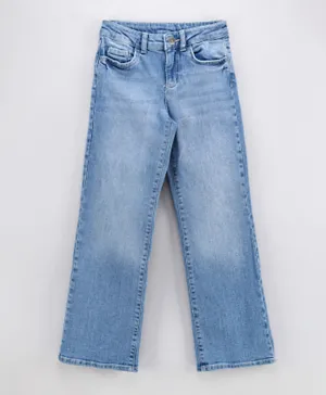Little Pieces Lplana Wide Denim Jeans - Light Blue